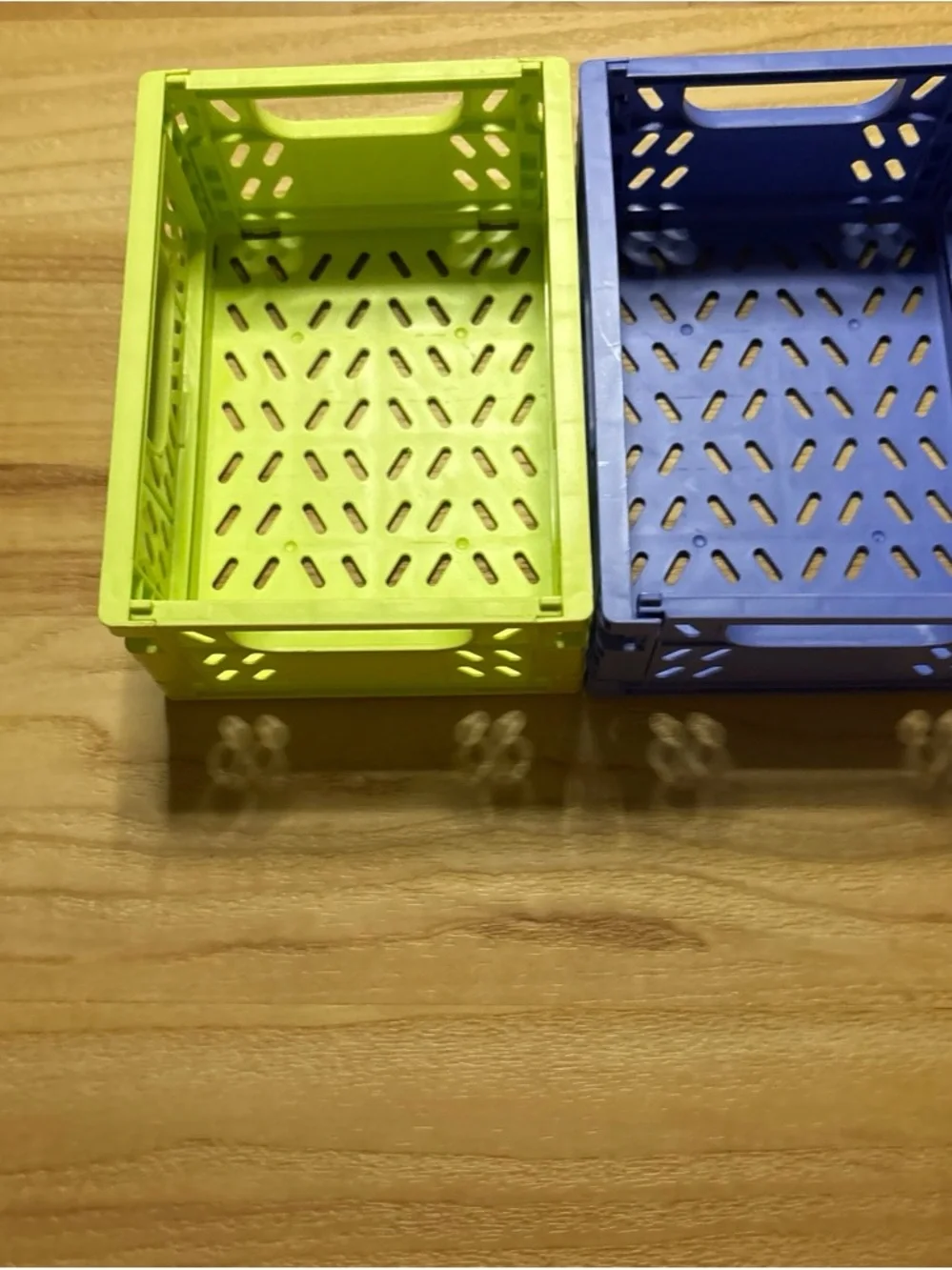 IKEA Lime Green and Blue Plastic Storage Crates